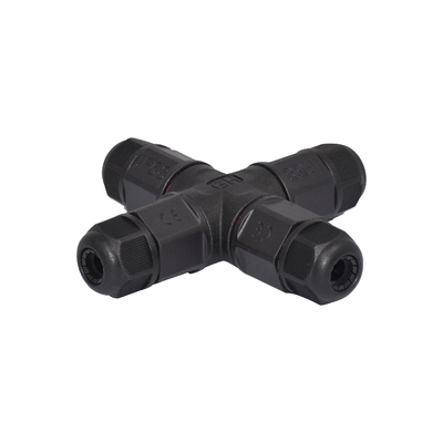 качество  7.5mm LED Waterproof Connector 4ways IP67 Screw T Type Assembly 2 Pin Solar Connector фабрика