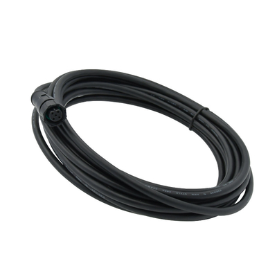 3 - 8 соединитель кабеля с черной пропиткой Overmolded водоустойчивого гнездового разъема Pin M12 пластиковый