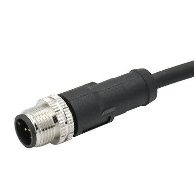Кодируя соединитель 5 Pin мужской прямой водоустойчивый на открытом воздухе отлил соединитель в форму датчика кабеля M12