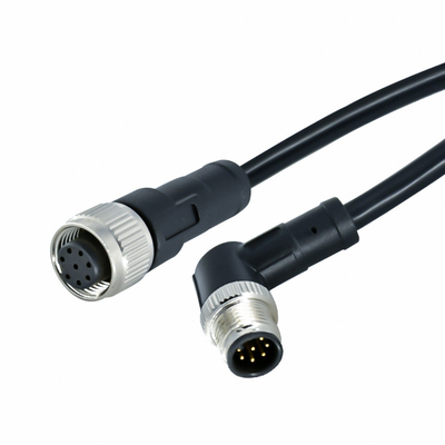 IP68 женский кабельный соединитель соединителя 22AWG 24AWG 26AWG M12 мужчины M12 водоустойчивый