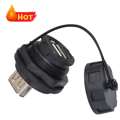 Женский микро USB Jack водонепроницаемый USB C кабель в черном цвете