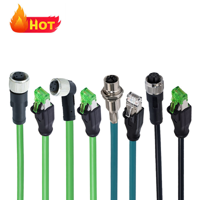 M12 до RJ45 водонепроницаемый разъем 3-17 Pin A B C D X код мужчина женщина
