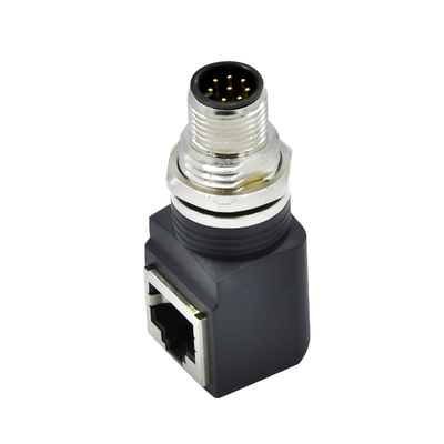M12 до RJ45 Ethernet Connector Мужчина Женщина IP67 водонепроницаемая 3-17 пин