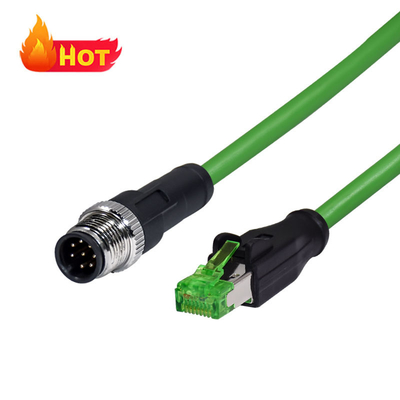 IP68 M12 X-код до RJ45 Cat6 Ethernet кабель 1 метр