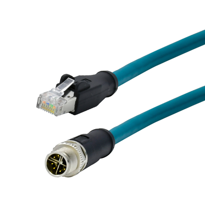Адаптер M12 X Code to RJ45 Cat6 10 Гбит/с водонепроницаемый IP67