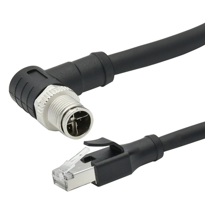 Адаптер M12 X Code to RJ45 Cat6 10 Гбит/с водонепроницаемый IP67