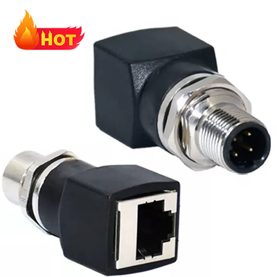 Разъем RJ45 M12 X-кодированный, гнездовой, IP67 IP68, водонепроницаемый