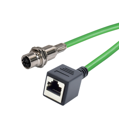 M12 до RJ45 B D X Код IP67 Ethernet соединитель для промышленного использования
