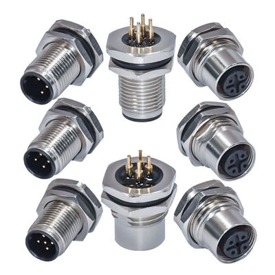 M12 водонепроницаемый разъем 3-17 контактов, штекер-розетка, IP67 IP68, DIN