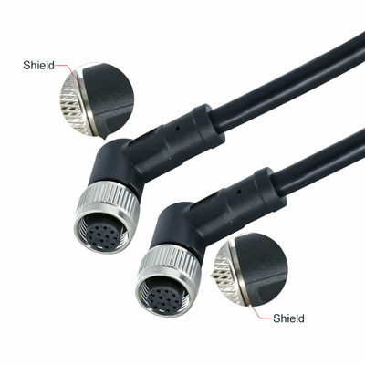 M12 Водонепроницаемый разъем 3-17 контактов IP67 IP68 DIN стандарт