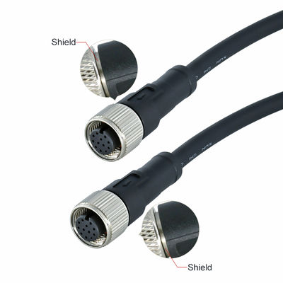 M12 Водонепроницаемый разъем 3-17 контактов IP67 IP68 DIN стандарт