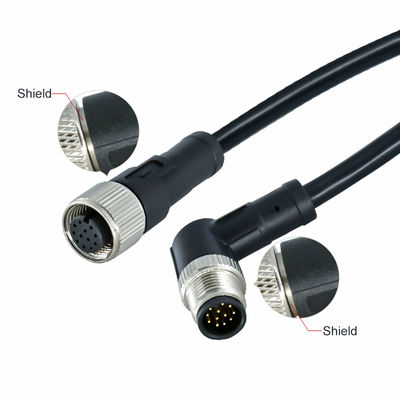 M12 Водонепроницаемый разъем 3-17 контактов IP67 IP68 DIN стандарт