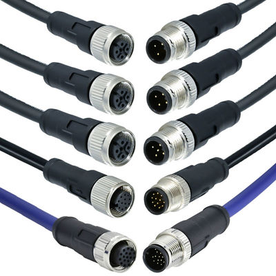 M12 водонепроницаемый соединитель IP68 3-17 Pin мужской женский винт тип DIN