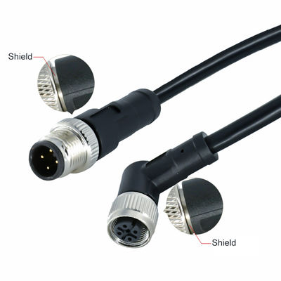 M12 водонепроницаемый соединитель IP68 3-17 Pin мужской женский винт тип DIN