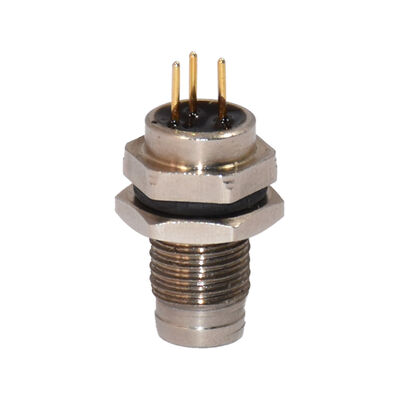 Разъем M8 4PIN 5PIN 8PIN с правым углом для печатной платы, разъем для крепления на панель под углом 90 градусов