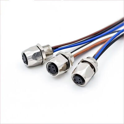 Водонепроницаемый M8 Mini Connector Металлический 4pin Panel Mount Connector