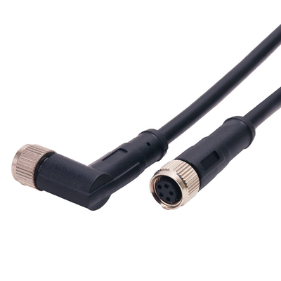 Мужчина кабельного соединителя локтя M8 к соединителю Pin женского кабеля 4p 5P 3P 8 круговому