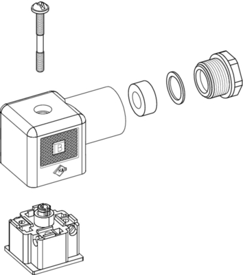 соединитель клапана соленоида 18mm печатает соединитель мужчины MCX размера для гидравлического/воздуха привел клапаны в действие соединяется