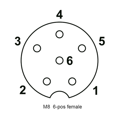 Штепсельная розетка гнезда датчика соединителя держателя панели степени 4pins женщины 90 M8 6pins женская