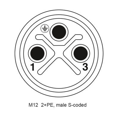 Соединитель держателя M12 панели Scoket IP68 3pin фланца мужской водоустойчивый с гнездом кода отрезка провода s