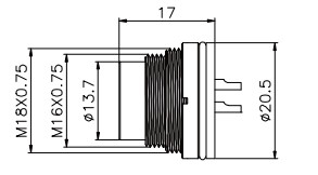 3 электрического соединителя Pin водоустойчивых, круговой соединитель датчика Pin держателя 5 панели