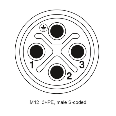 тип электрический соединитель замка PCB мультипольных водоустойчивых соединителей M12 циркуляра 4P быстрый металла
