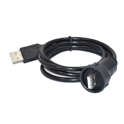 водоустойчивый мужчина соединителя IP67 USB2.0 держателя панели 1.5A к женской сборке кабеля 1M