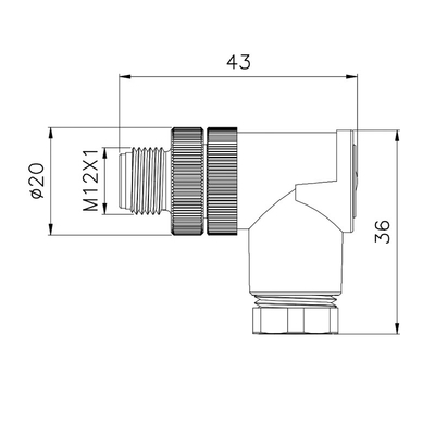 Водоустойчивая разъем-розетка 5P 12P Pin M12 8 с a/кодирвоанием d