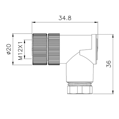 Водоустойчивая разъем-розетка 5P 12P Pin M12 8 с a/кодирвоанием d