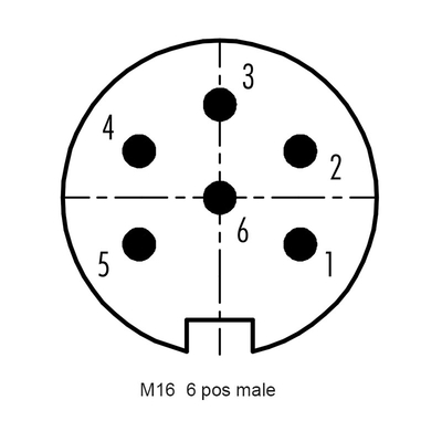 Соединитель винта соединителя 6P RIGOAL PA66 M16 мужским прямым защищаемый собранием