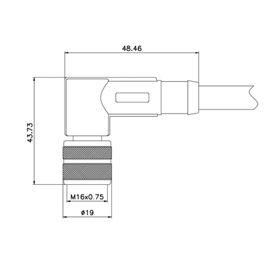 Женский IEC 61076-2-105 ориентации кругового соединителя прессформы M16 прямой