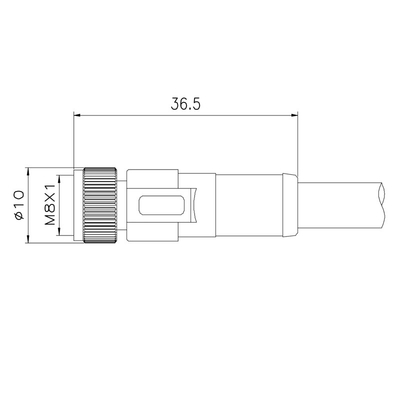 5P соединитель M8 водоустойчивый 2 винта IP67 прямой 3 4 5 8 Pin x связывая