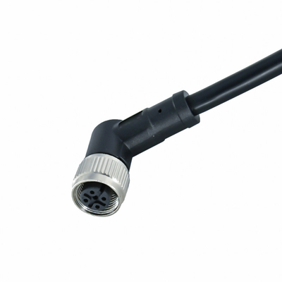 Pa66 соединитель винта M12 водоустойчивый кабель M12 Cuzn Overmolded 90 градусов