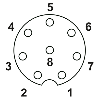 Кода 8 соединителя a соединителя M12 держателя панели Pcb гнезда градусов Pin водоустойчивого женские 90
