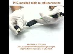 Transparent TPU Waterproof Wire Connector M12 Male To Rj45 Adapter Double End